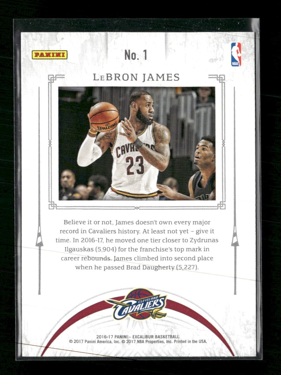 2016-17 Panini Excalibur Jousting LeBron James #1