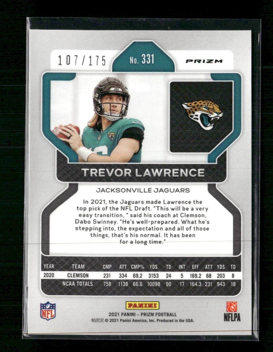 2021 Panini Prizm Hyper Trevor Lawrence RC #/175 #331