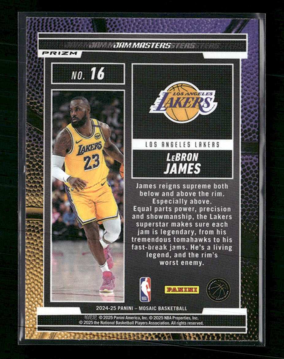 2024-25 Panini Mosaic Jam Masters Mosaic LeBron James #16