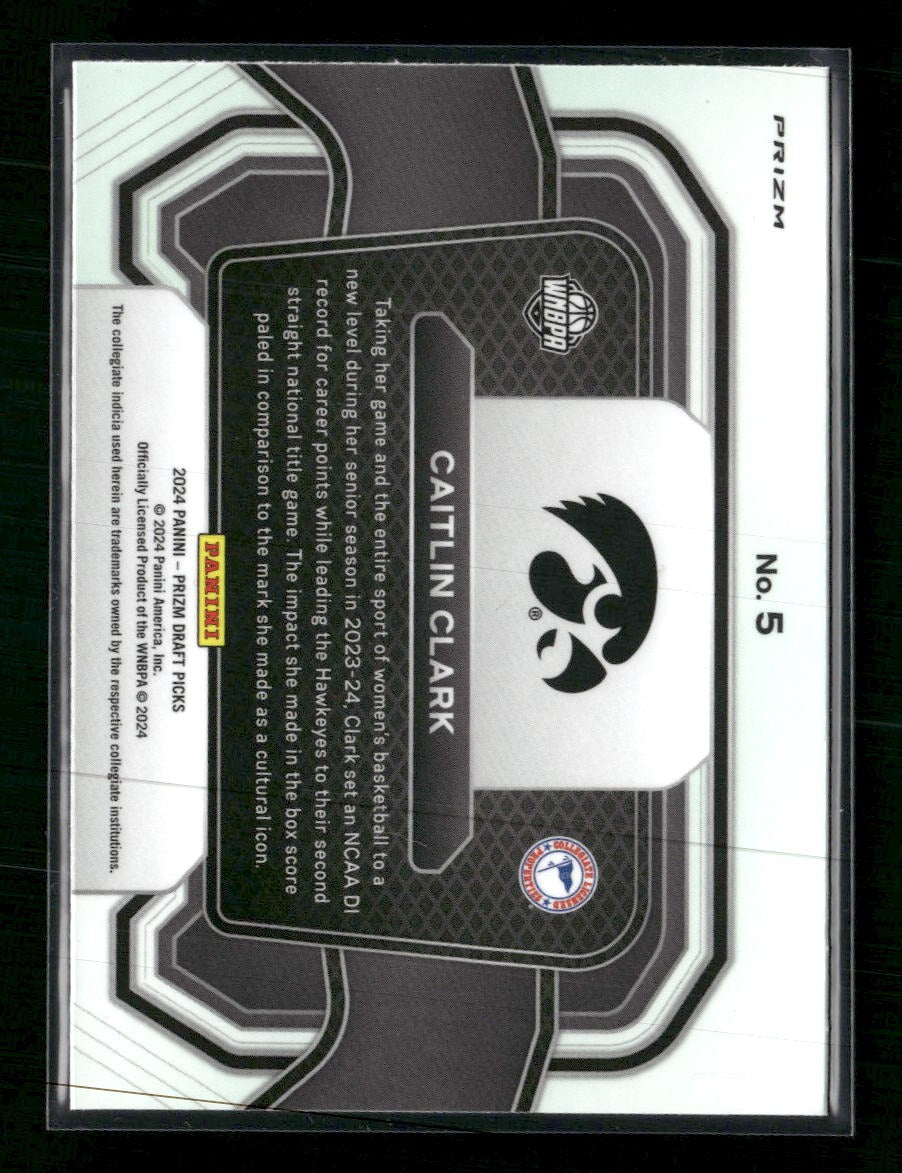 2024 Panini Prizm Draft Picks Campus Legends Prizm Red Ice Caitlin Clark #5