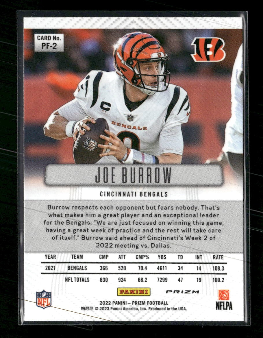 2022 Panini Prizm Prizm Flashback Prizm Silver Joe Burrow #PF-2