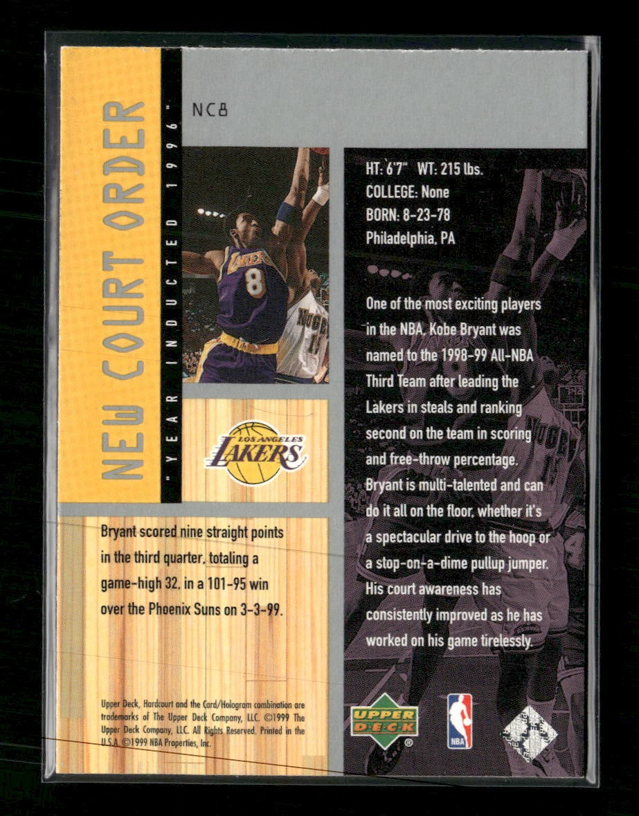 1999-00 Upper Deck Hardcourt New Court Order Kobe Bryant #NC8