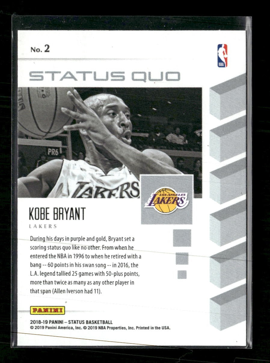 2018-19 Panini Status Status Quo Kobe Bryant #2