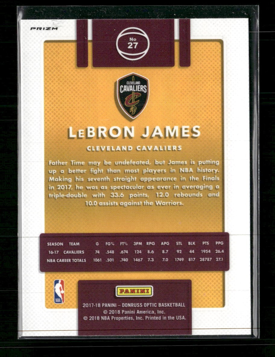 2017-18 Donruss Optic Holo LeBron James #27