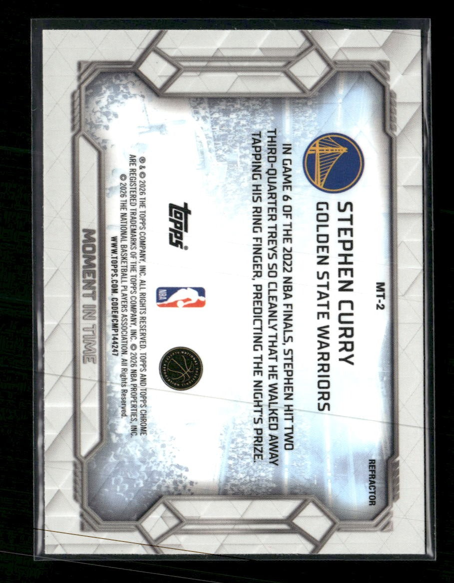 2025-26 Topps Chrome Update Moment In Time Stephen Curry #MT-2