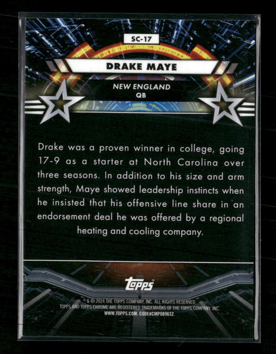 2024 Topps Chrome Cosmic Star Command Blue Moon Refractor Drake Maye #/99 #SC-17