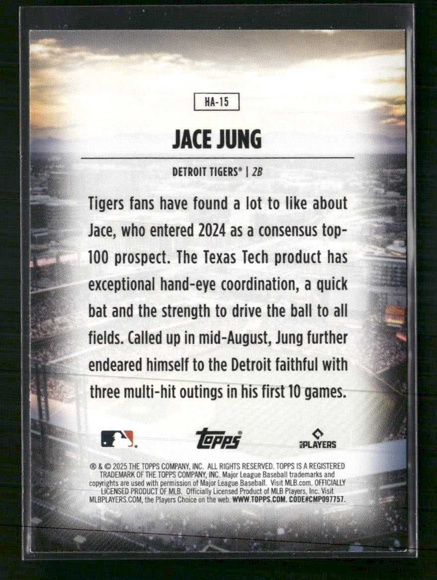 2025 Topps Home Field Advantage Jace Jung #HA-15