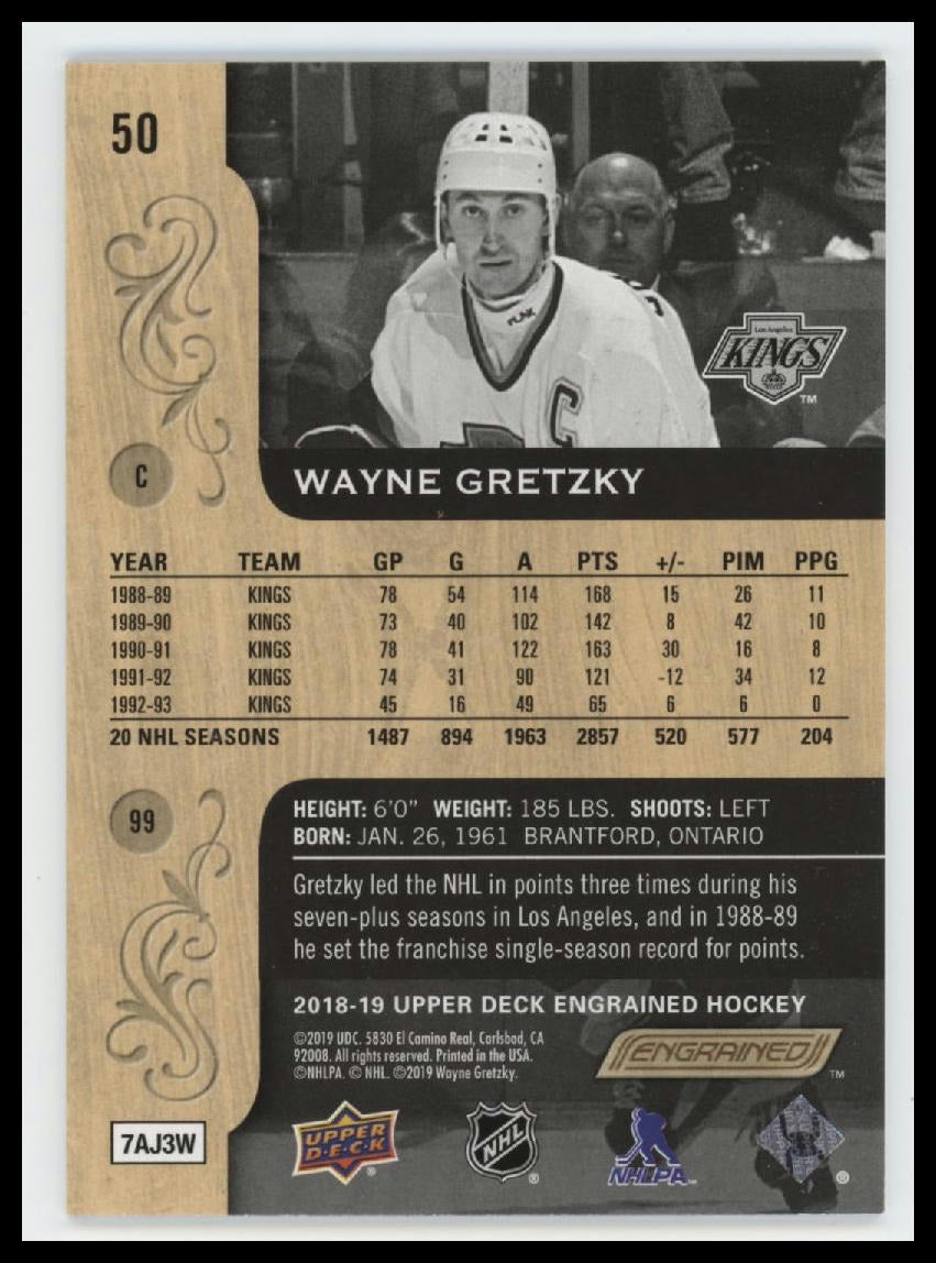 2018-19 Upper Deck Engrained Wayne Gretzky #/299 #50