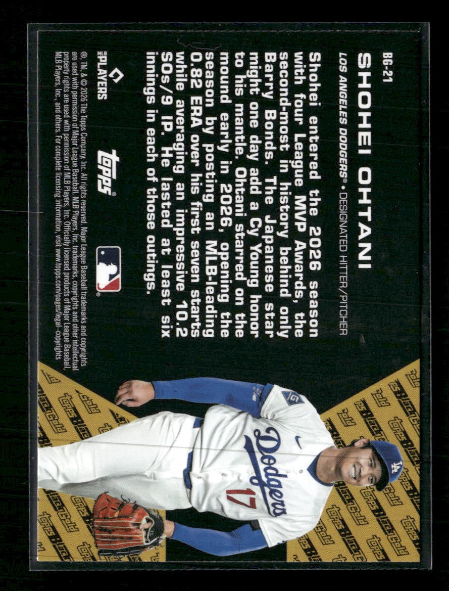 2026 Topps Update Topps Black Gold Shohei Ohtani #BG-21