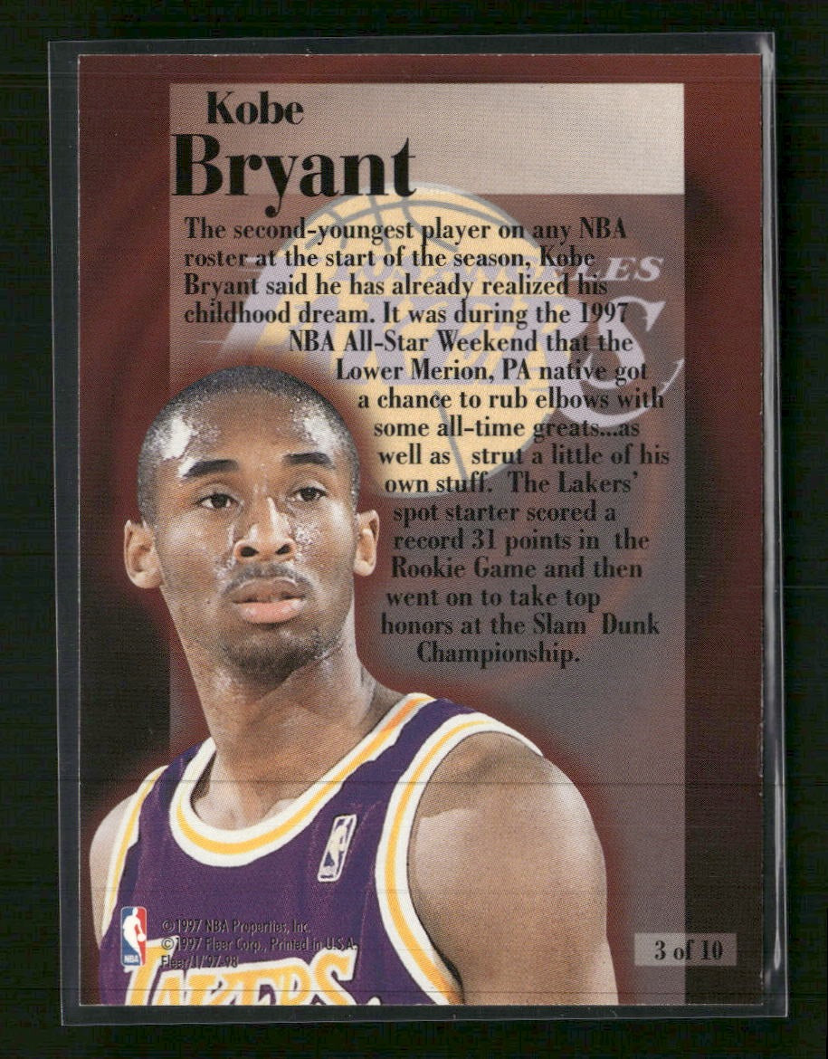 1997-98 Fleer Rookie Rewind Kobe Bryant #3