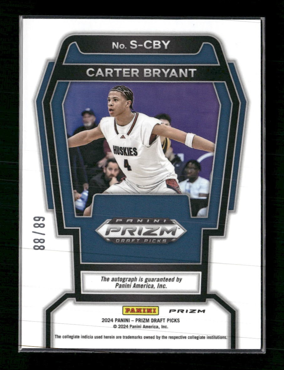 2024 Panini Prizm Draft Picks Signatures Red Scope #/88 Carter Bryant AU #S-CBY