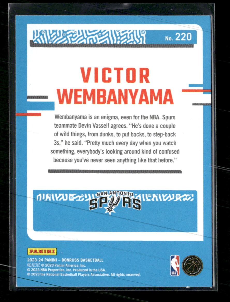 2023-24 Donruss Victor Wembanyama RC #220