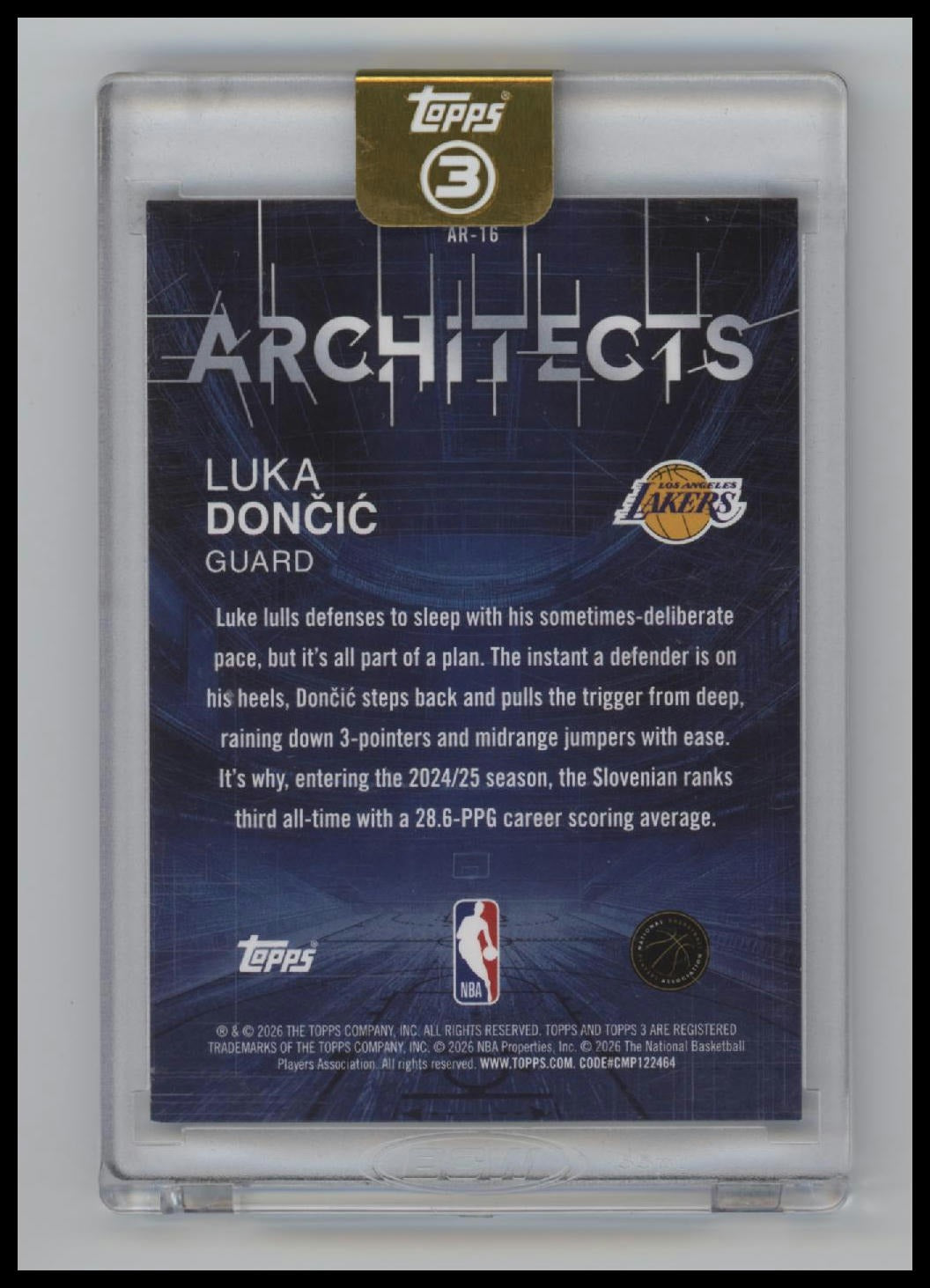 2025-26 Topps 3 Architects Gold Luka Dončić #/10 #AR-16