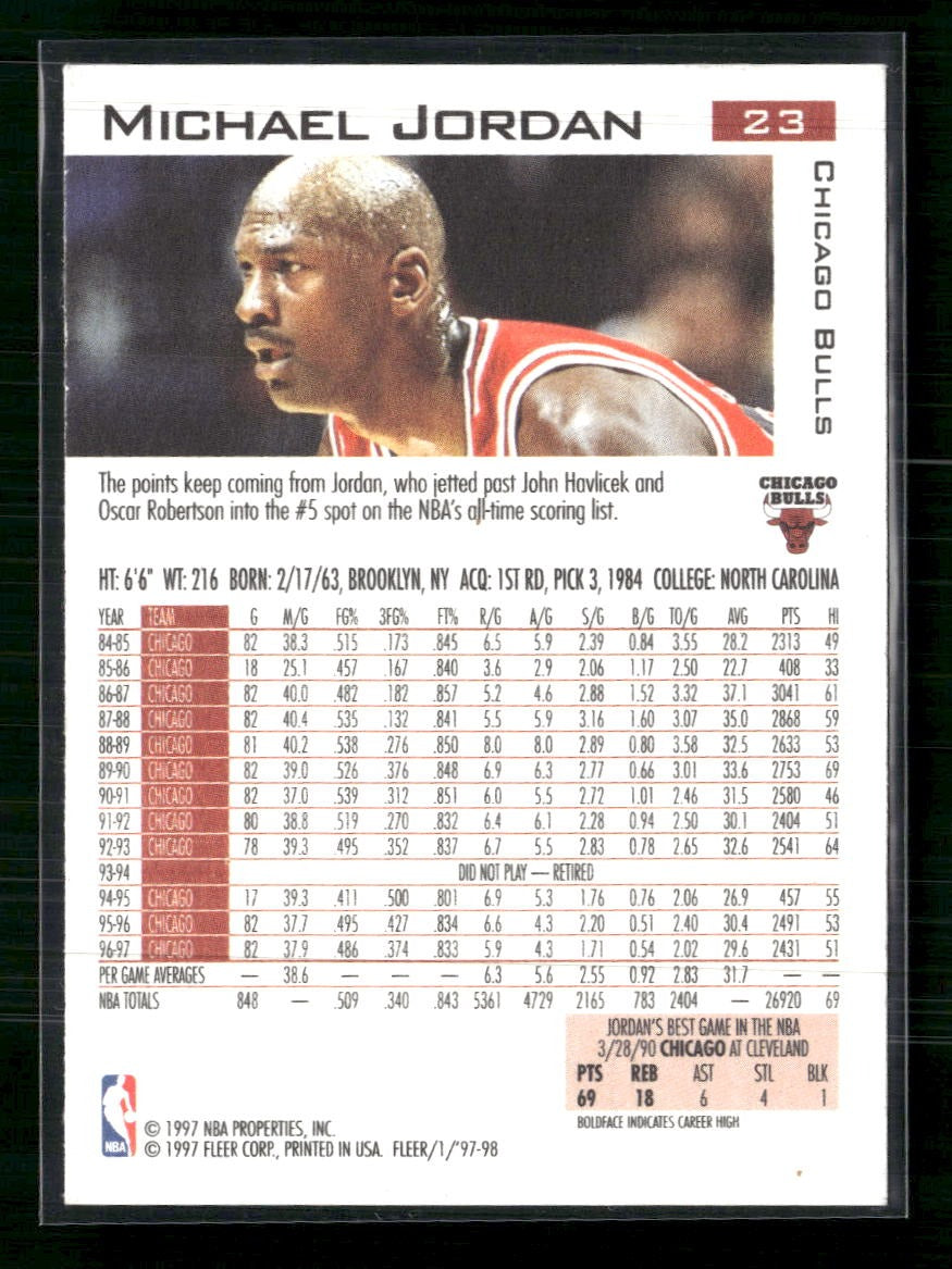 1997-98 Fleer Michael Jordan #23