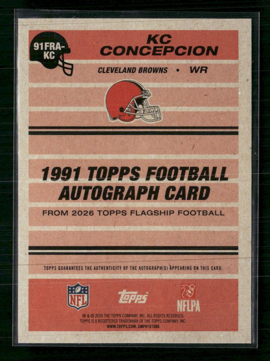 2026 Topps Flagship1991 Football 35th Anniversary Rookies KC Concepcion #91TR-23