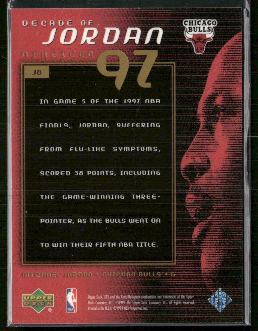 1999-00 SPx Decade of Jordan Michael Jordan #J8