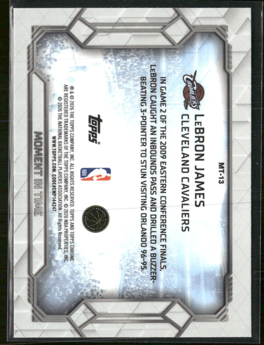 2025-26 Topps Chrome Update Moment In Time LeBron James #MT-13