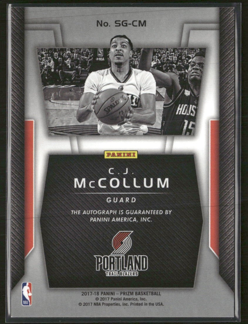 2017-18 Panini Prizm Signatures C.J. McCollum AU #SG-CM