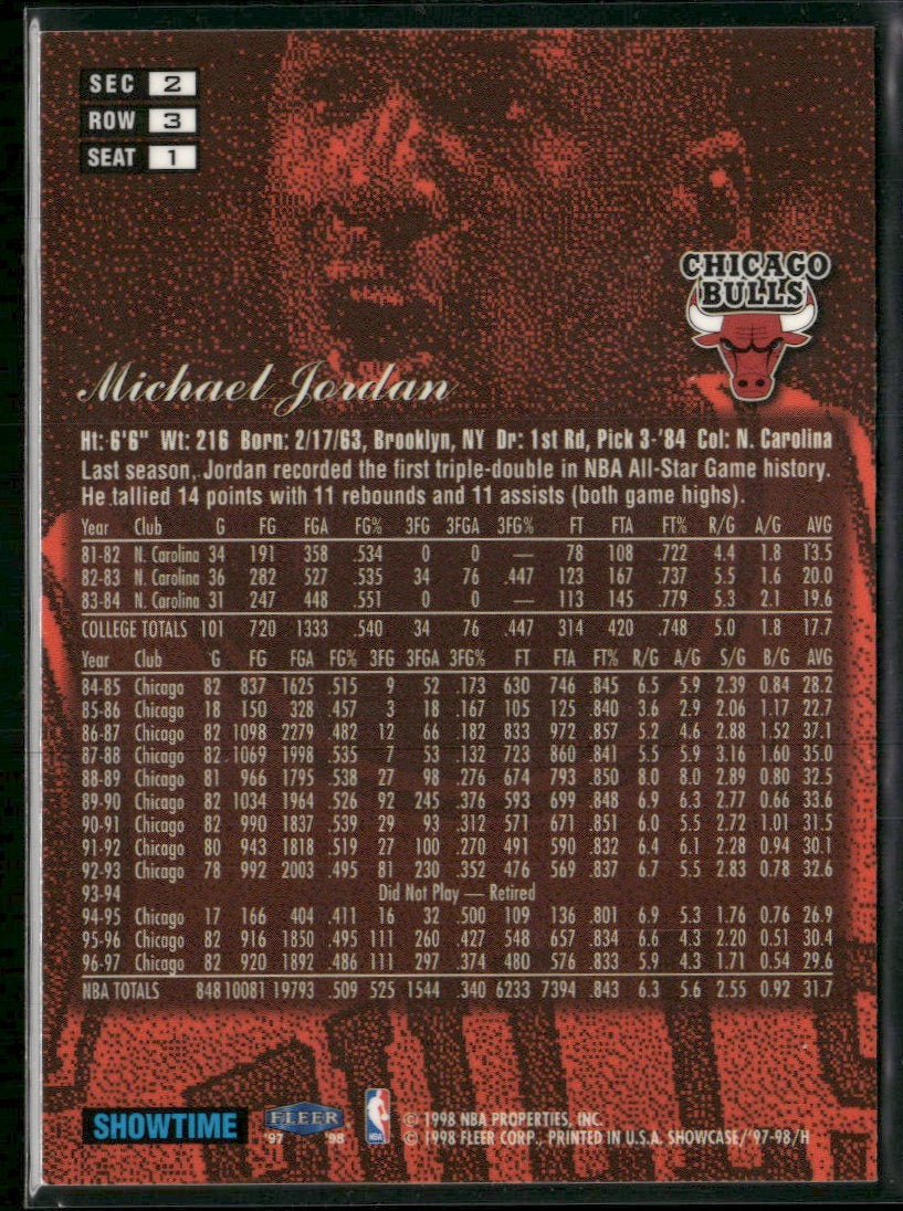 1997-98 Flair Showcase Michael Jordan (Surface Scratches) #1