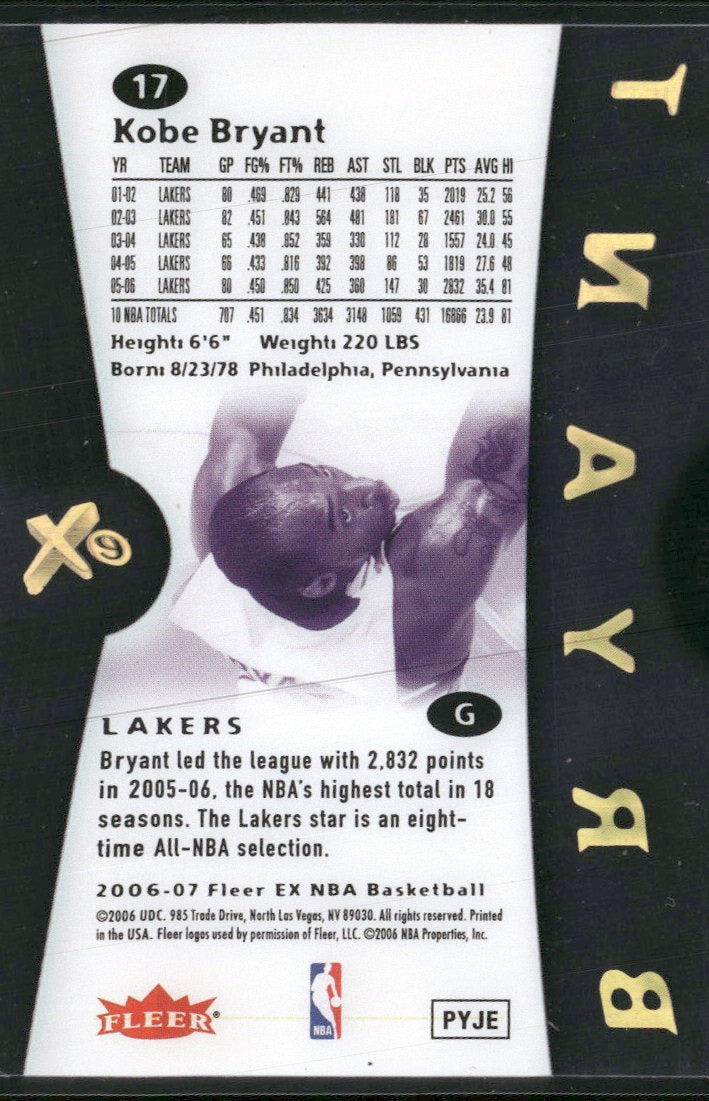 2006-07 E-X Kobe Bryant #17