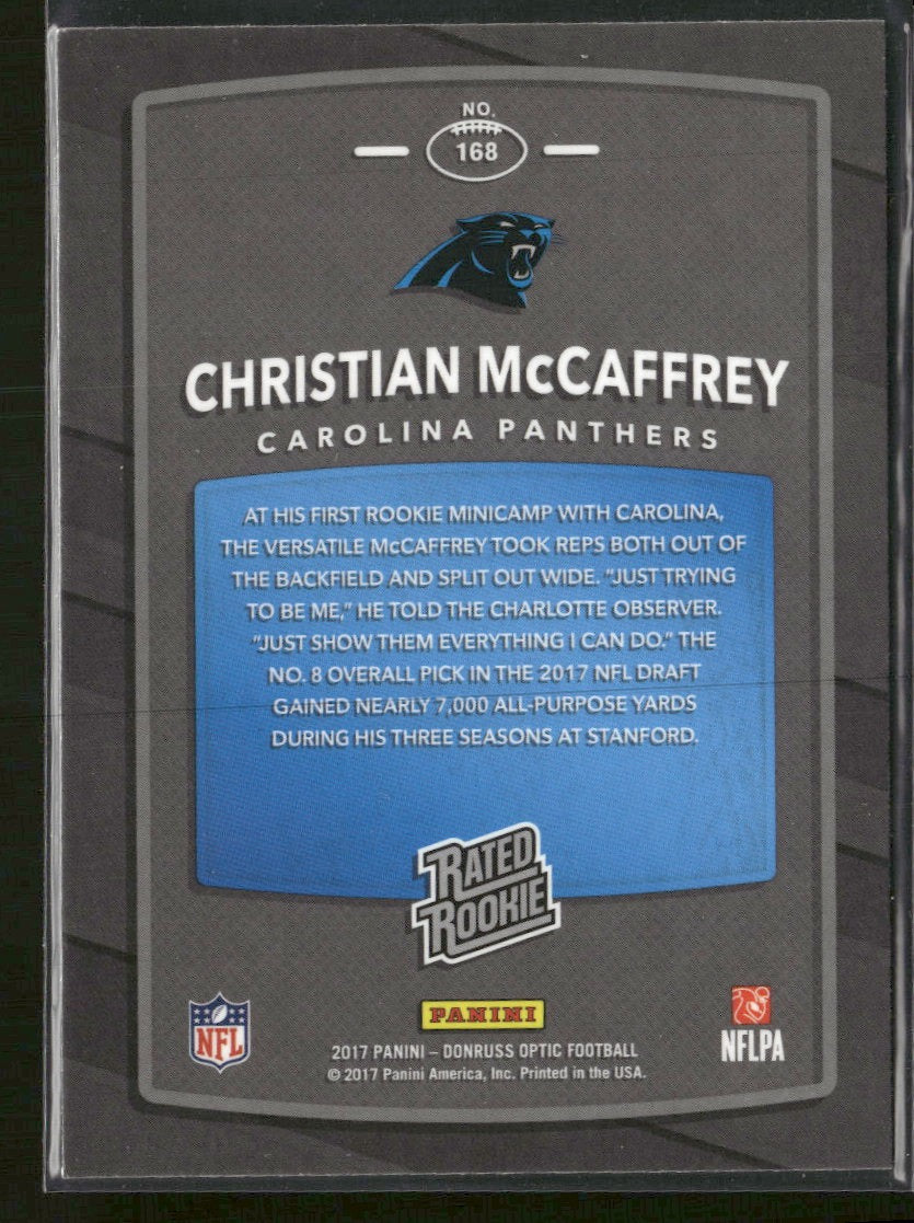 2017 Donruss Optic Christian McCaffrey RC #168