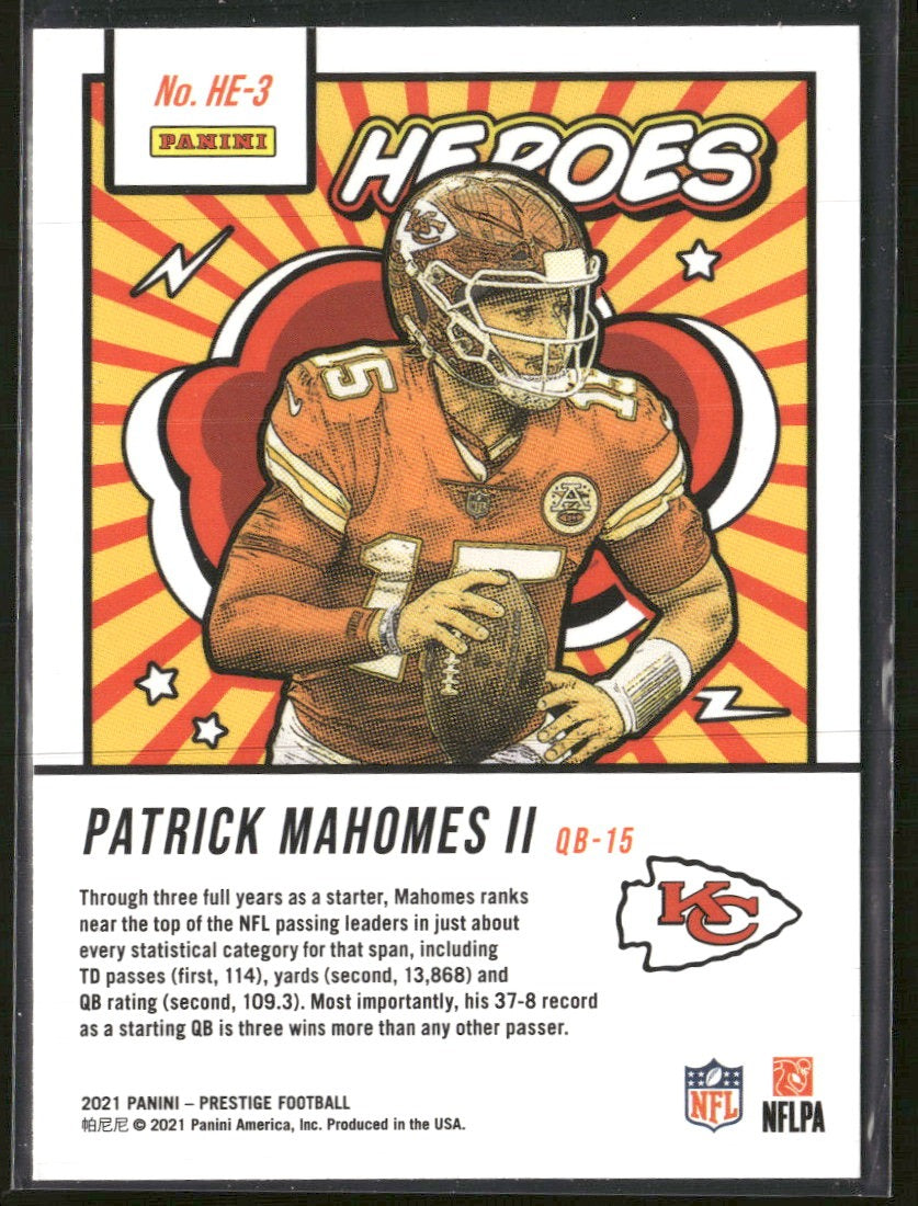 2021 Panini Prestige Heroes Patrick Mahomes II #HE-3