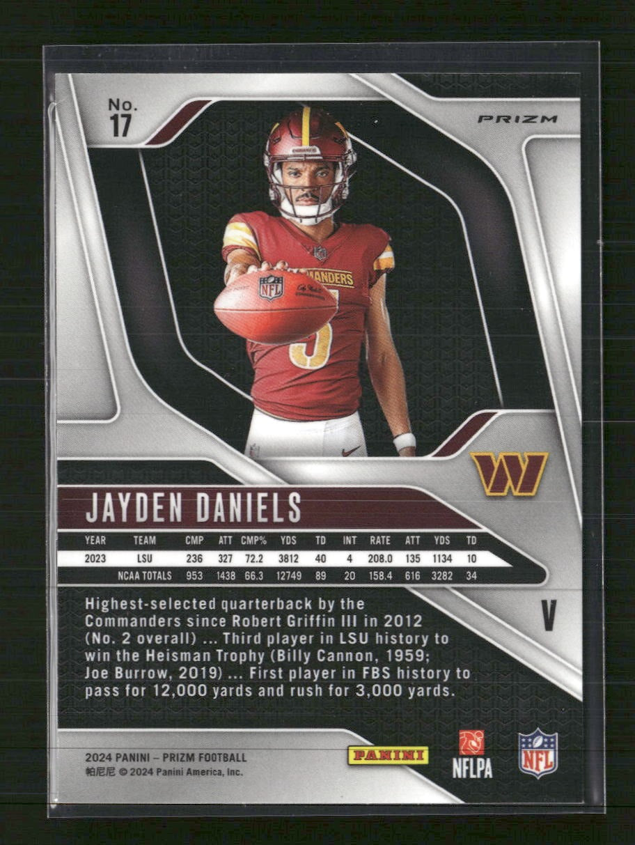 2024 Panini Prizm Rookie Variations Silver Prizm Jayden Daniels #17