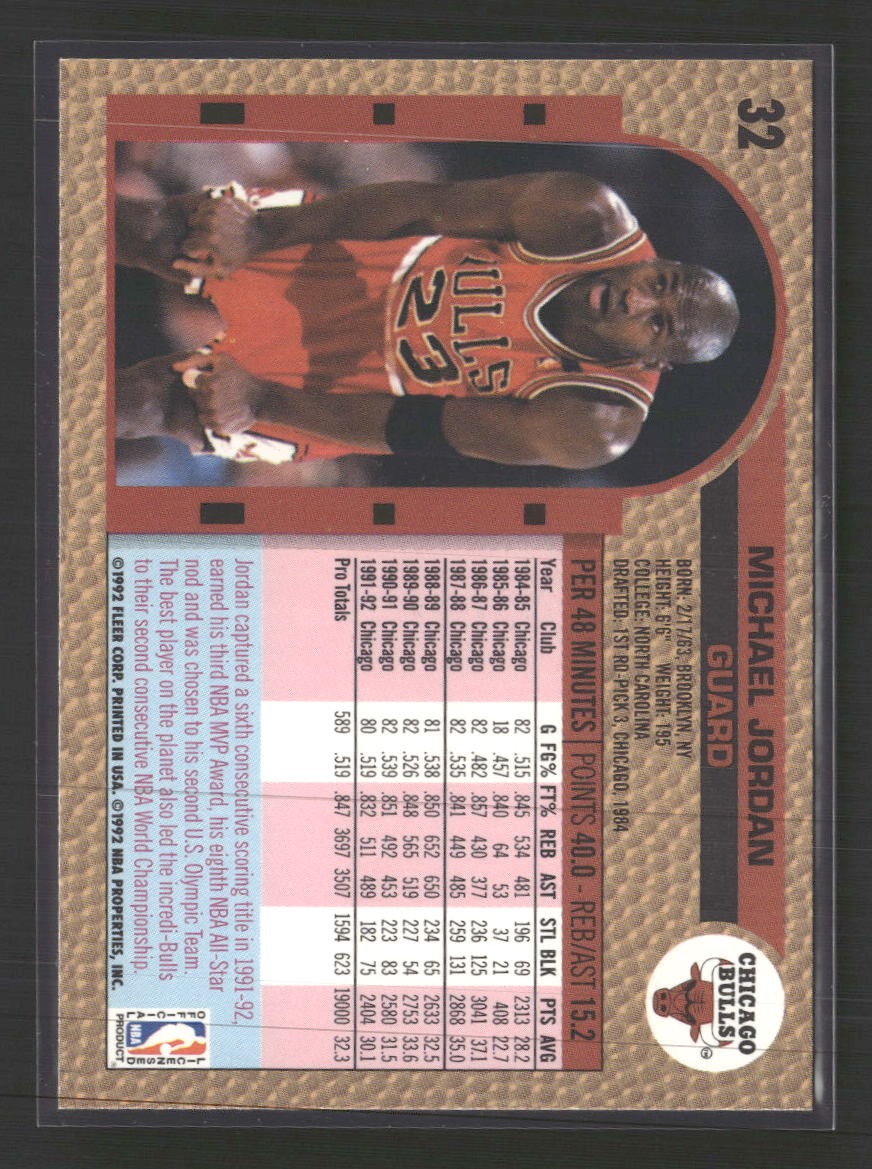 1992-93 Fleer Michael Jordan #32