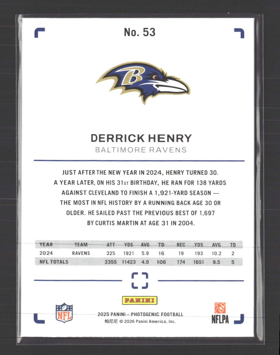 2025 Panini Photogenic Bronze Derrick Henry #/150 #53
