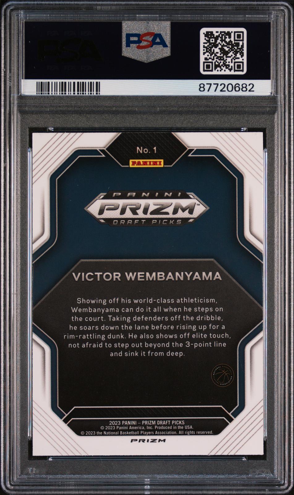 2023 Panini Prizm Draft Picks Fireworks Red Ice Victor Wembanyama 10 PSA #1