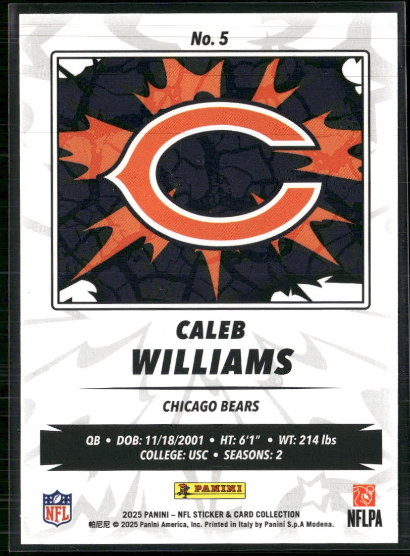 2025 Panini NFL Sticker & Card Collection Cards Yellow Caleb Williams #/149 #5