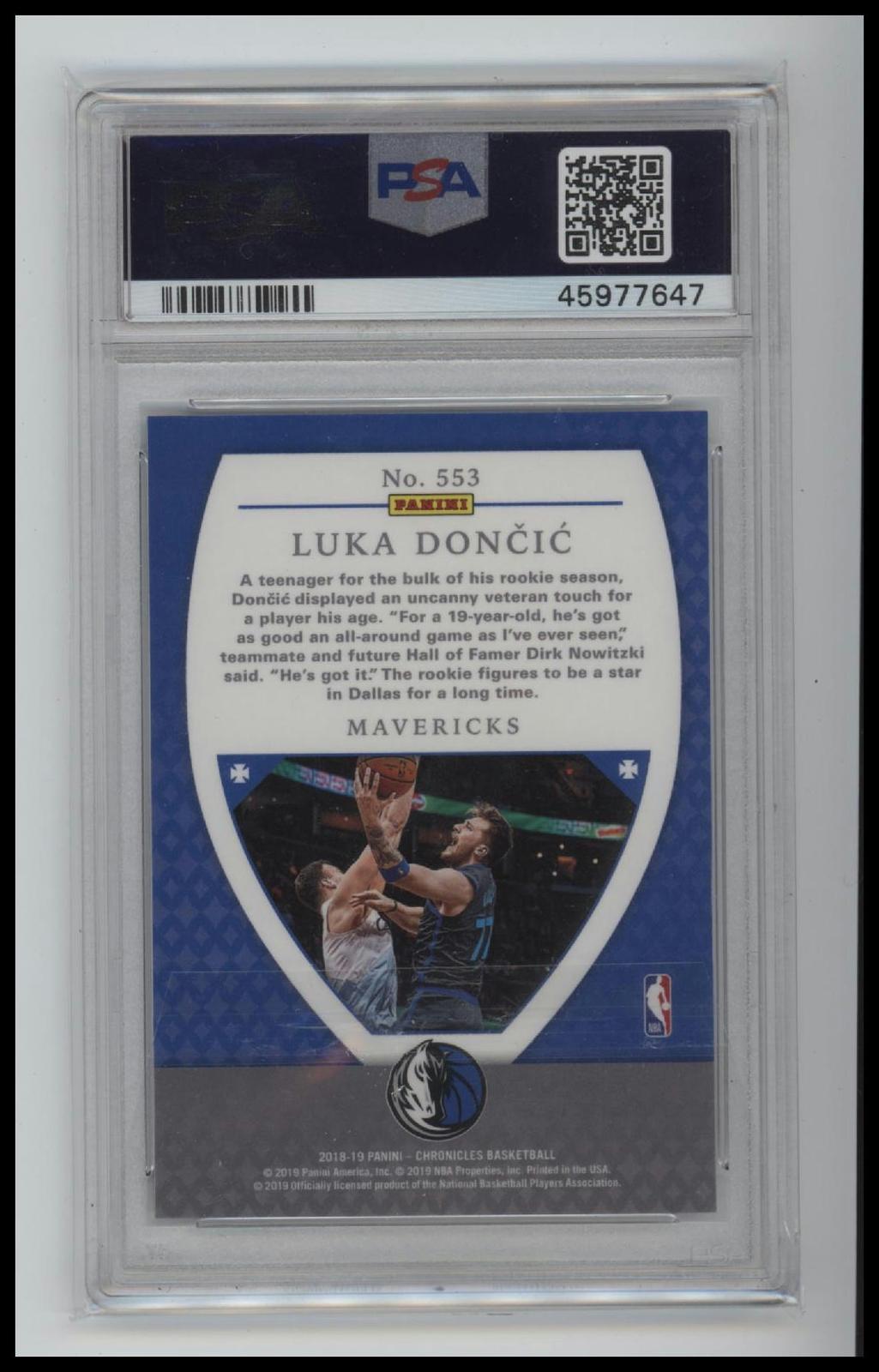 2018 Panini Chronicles Luka Doncic 10 PSA #553