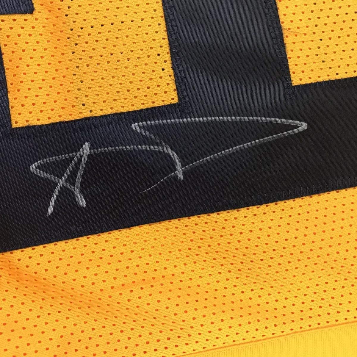 Framed Autographed/Signed Aaron Donald 35x39 Los Angeles LA Yellow Color Rush Football Jersey PSA/DNA COA