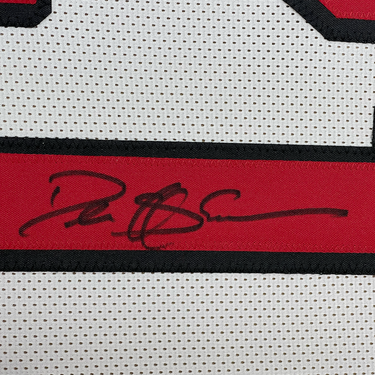 Framed Autographed/Signed Deion Sanders 35x39 San Francisco White Alternate Football Jersey Beckett BAS COA