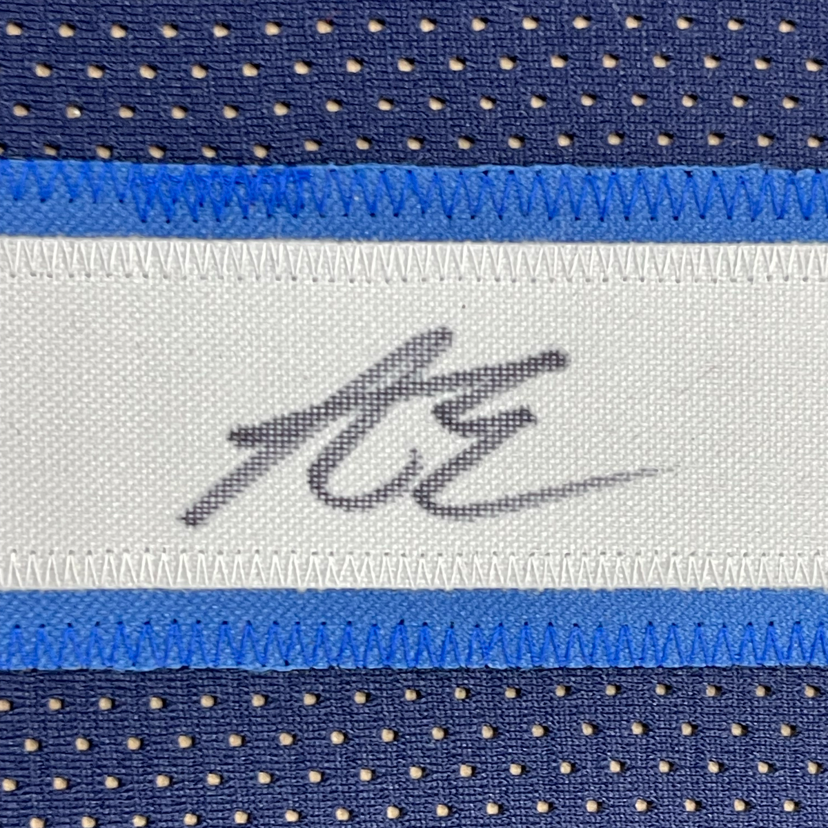 Framed Autographed/Signed Anthony Edwards 35x39 Minnesota Blue Basketball Jersey Beckett BAS COA