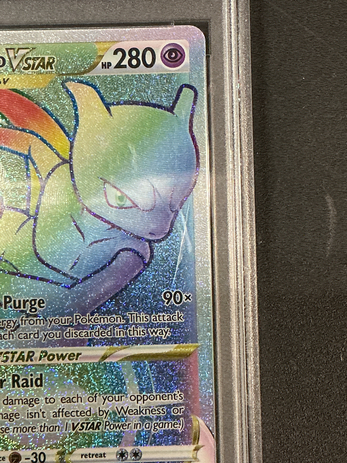 2022 Pokemon Go Secret Fa/Mewtwo Vstar 10 PSA #079 (Crack in the Slab)