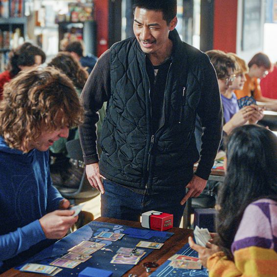 Players taking part in a local Pokémon Trading Card Game event