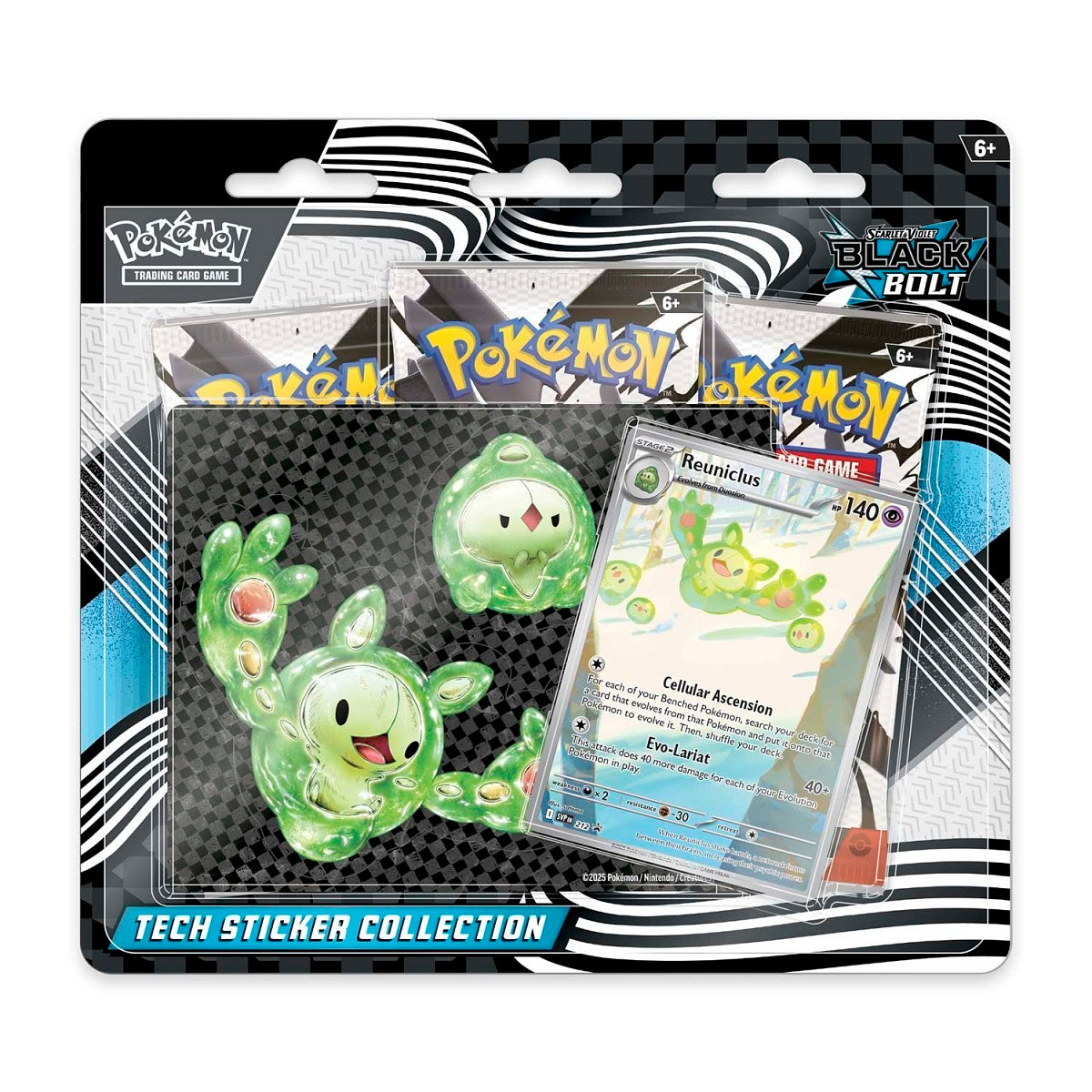Pokémon Black Bolt Reuniclus Tech Sticker Collection