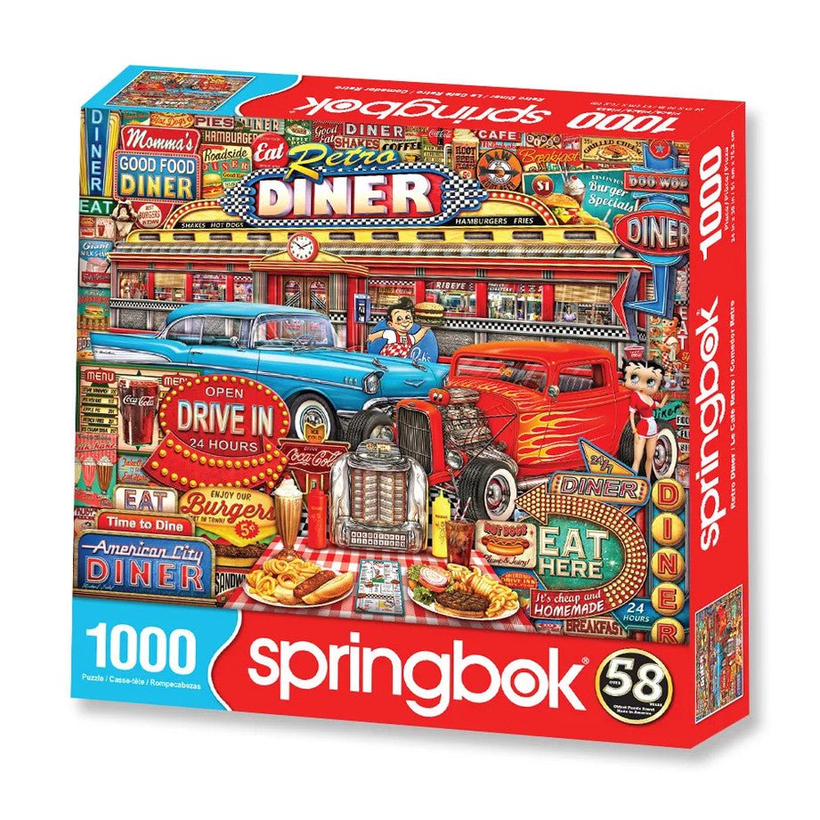 Retro Diner 1000 Piece Jigsaw Puzzle by Springbok Puzzles