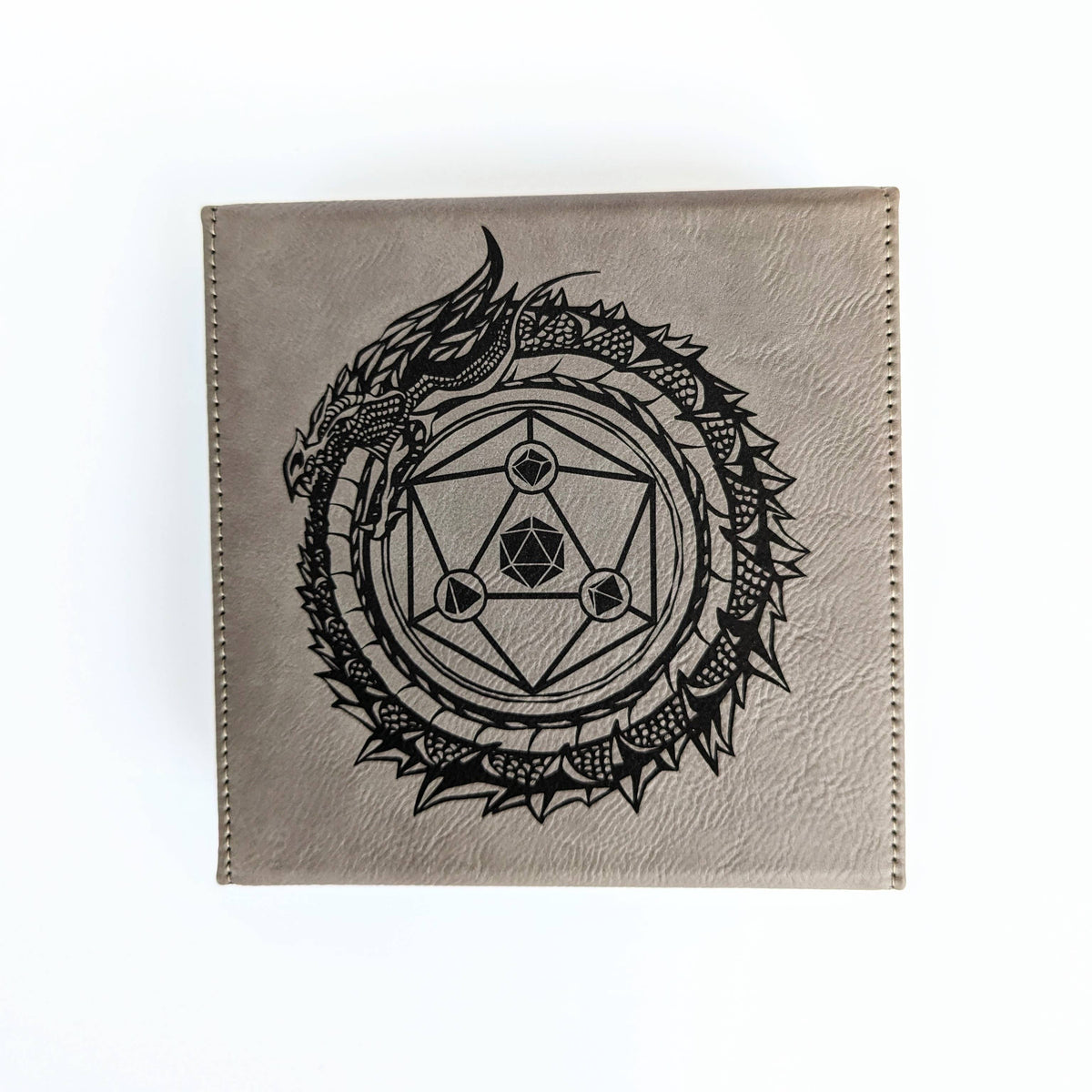 Dragon Circle  - D&D - Vegan Leather Dice Box