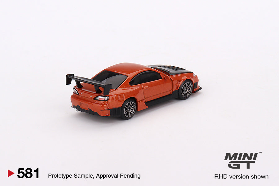 Mini-GT Nissan Silvia S15 D-MAX Metallic Orange 1:64