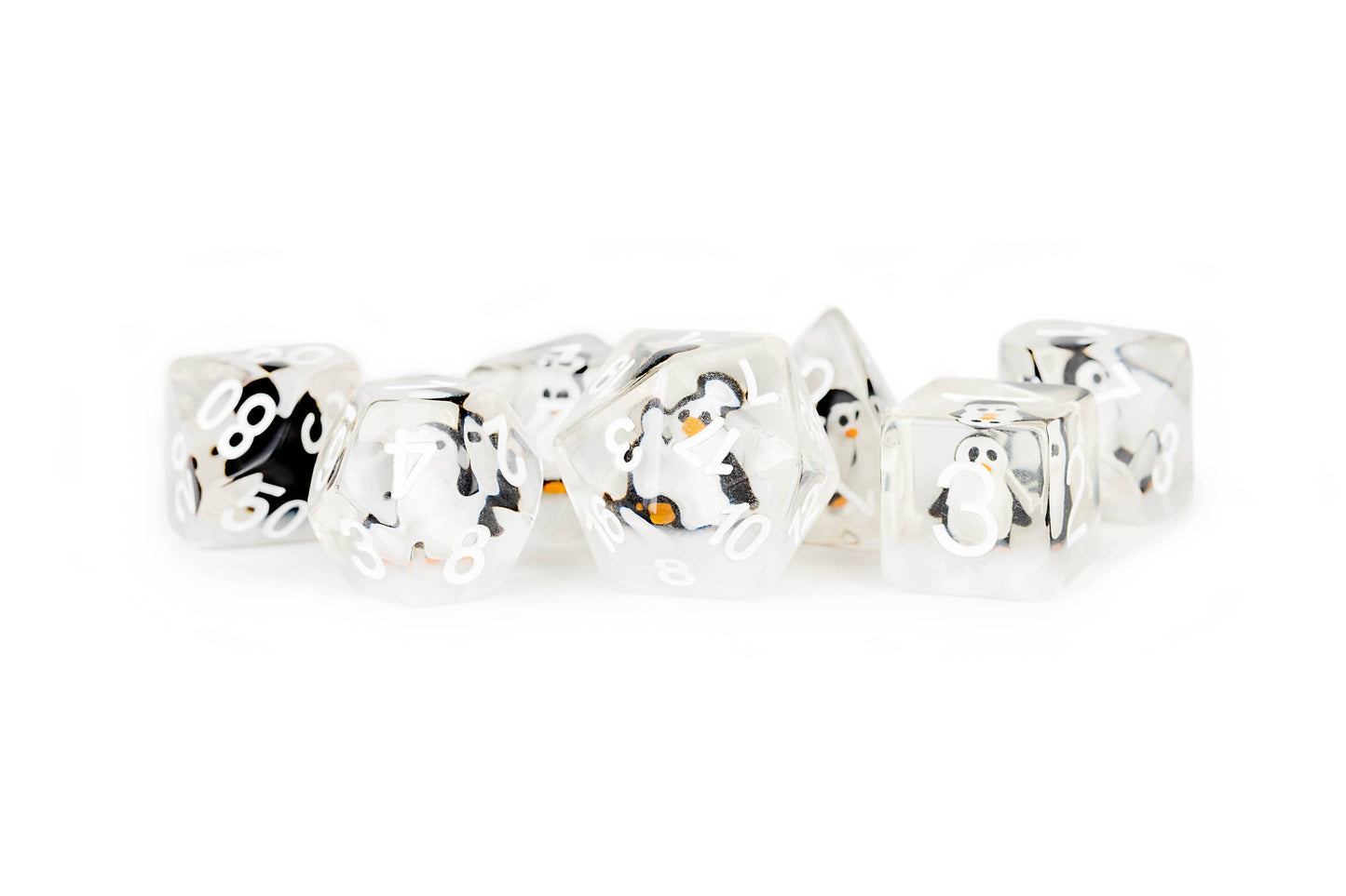 Penguin Dice Resin Polyhedral Dice Set: Perfect for DND Game