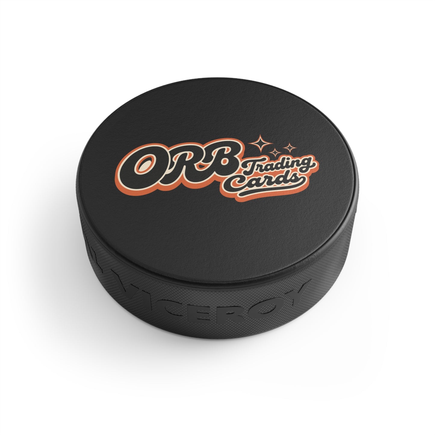 ORB Trading Cards Hockey Puck — Retro Logo Collectible