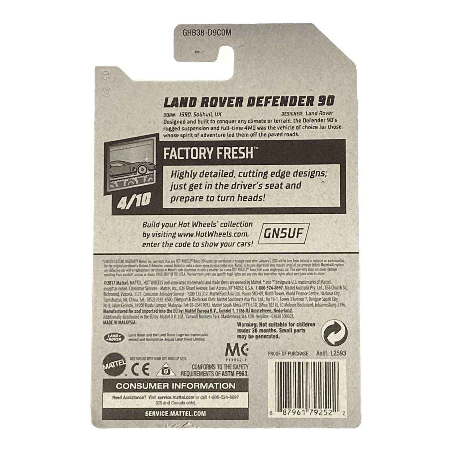 Hot Wheels Land Rover Defender 90 - Factory Fresh Series 4/10