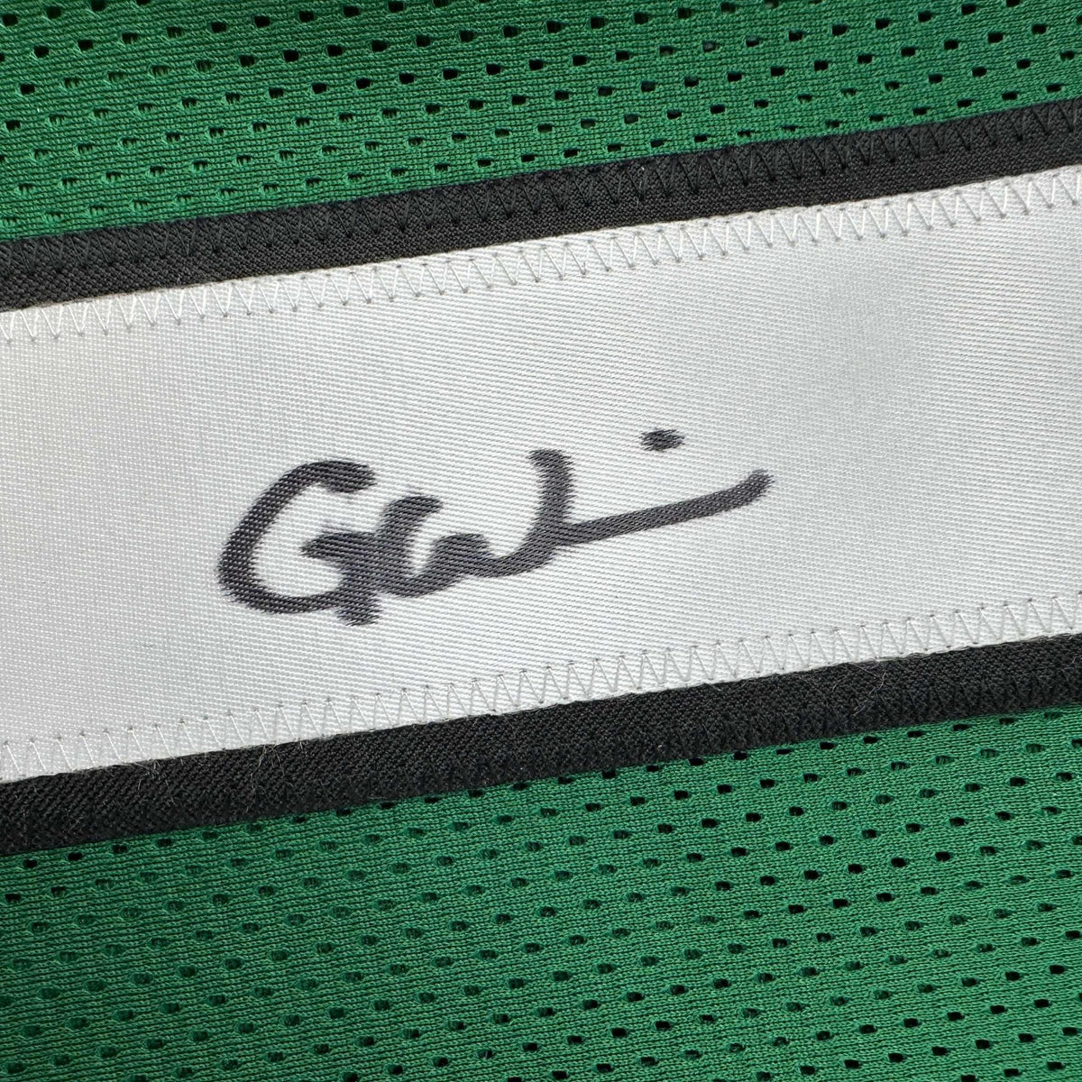 Autographed/Signed Garrett Wilson New York Green Football Jersey JSA COA