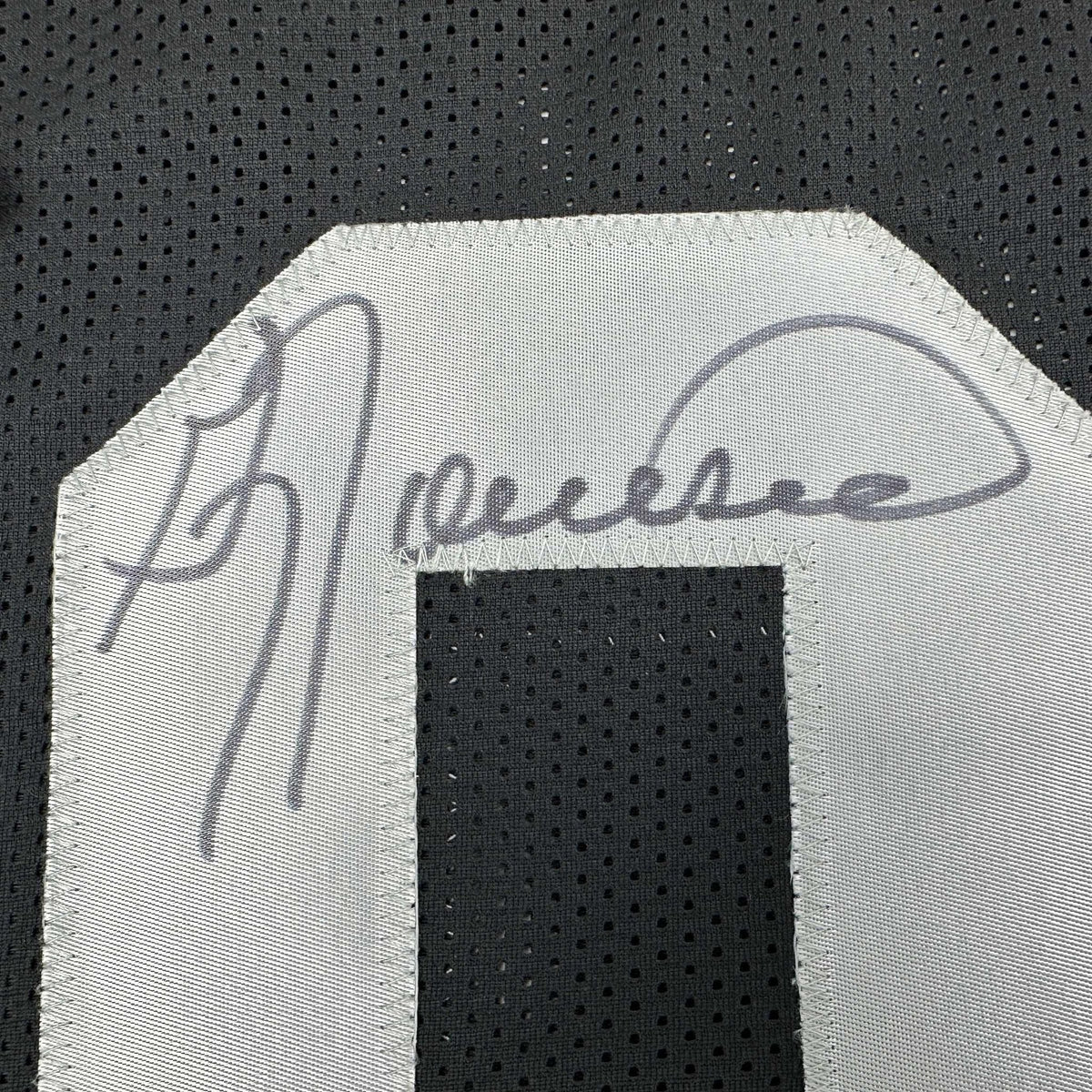 Autographed/Signed Greg Townsend Oakland Black Football Jersey JSA COA