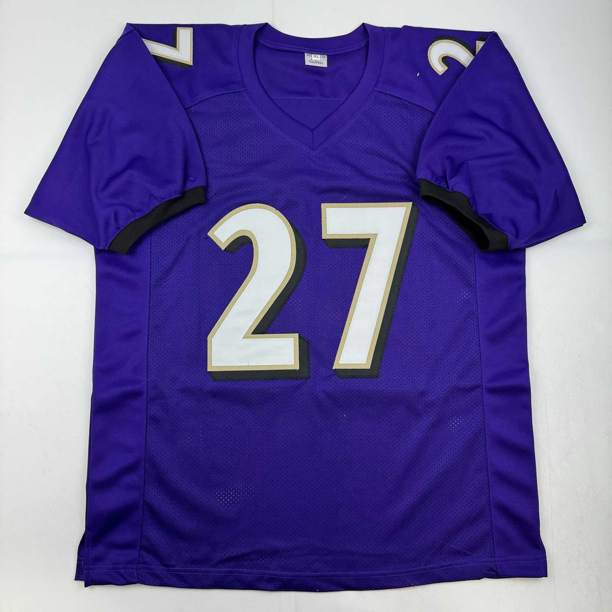 Autographed/Signed J.K. Dobbins Baltimore Purple Football Jersey JSA COA