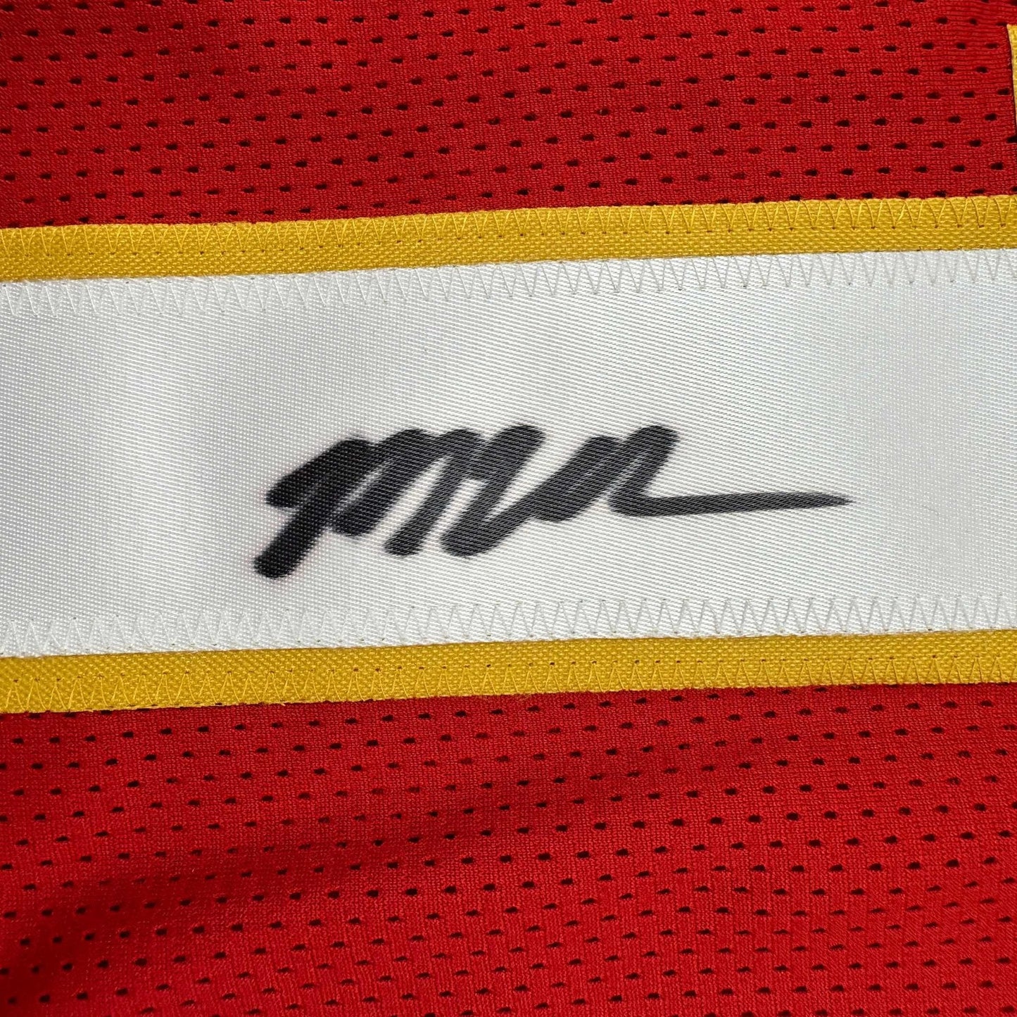 Autographed/Signed Marquez Valdes-Scantling Kansas City Red Football Jersey JSA COA