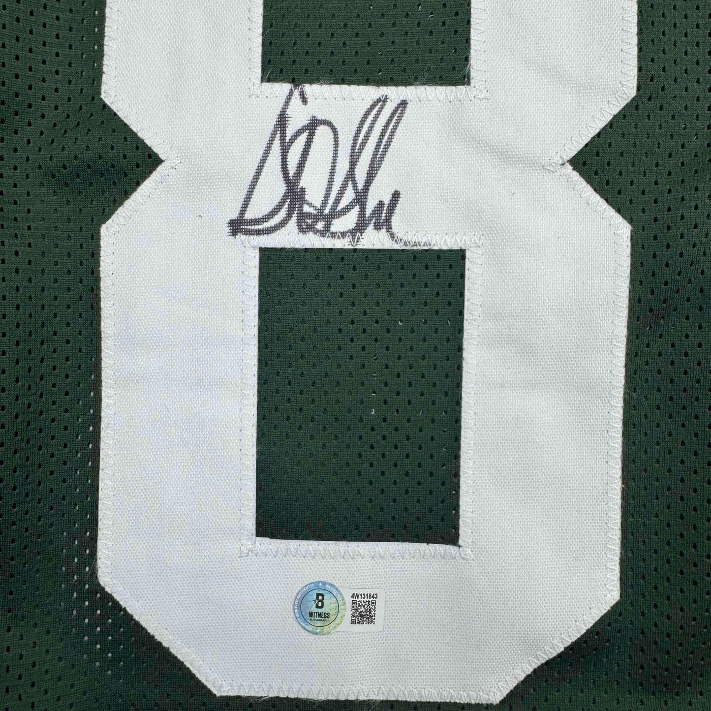 Autographed/Signed Sterling Sharpe Green Bay Green Football Jersey Beckett BAS COA