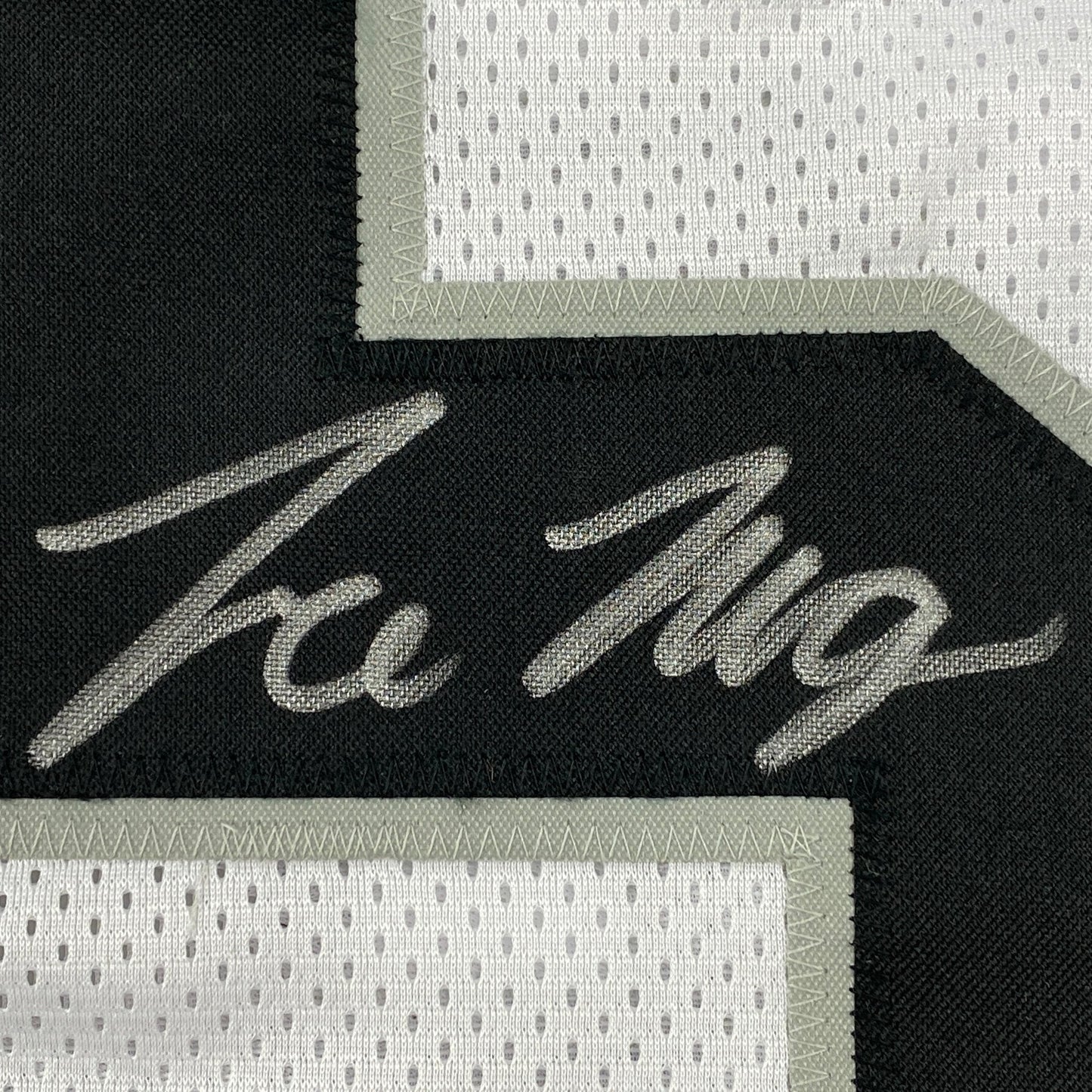 Autographed/Signed Trevon Moehrig Las Vegas Oakland White Football Jersey JSA COA